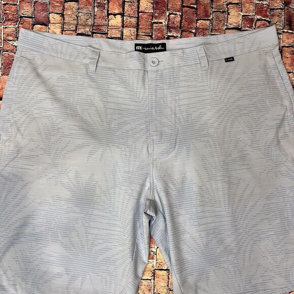 Travis Mathew Sz 42 Street Art Heather Bel Air Blue Eco Collection Shorts $89.95 - Picture 1 of 6